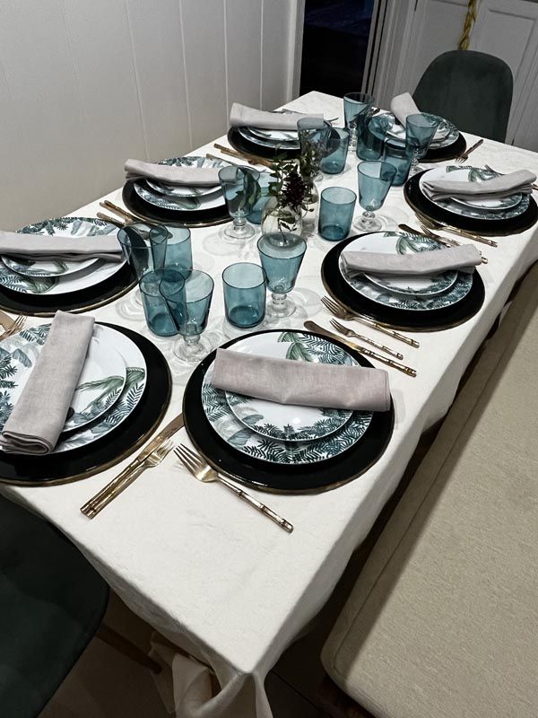 Mesa decorada para evento en Madrid